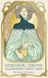 Ethereal Visions Illuminated Tarot card featuring a woman with flowing hair in Art Nouveau style with gold foil accents — from the 80-card deck.