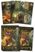 Fairy Lenormand Oracle deck in decorative box alongside spread cards featuring whimsical fairy and nature illustrations — 36-card Lenormand divination system.