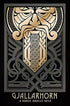 Gjallarhorn Norse Oracle Deck cover — stylized Art Deco illustration of a Norse horn with rune symbols on the 62-card oracle deck packaging.