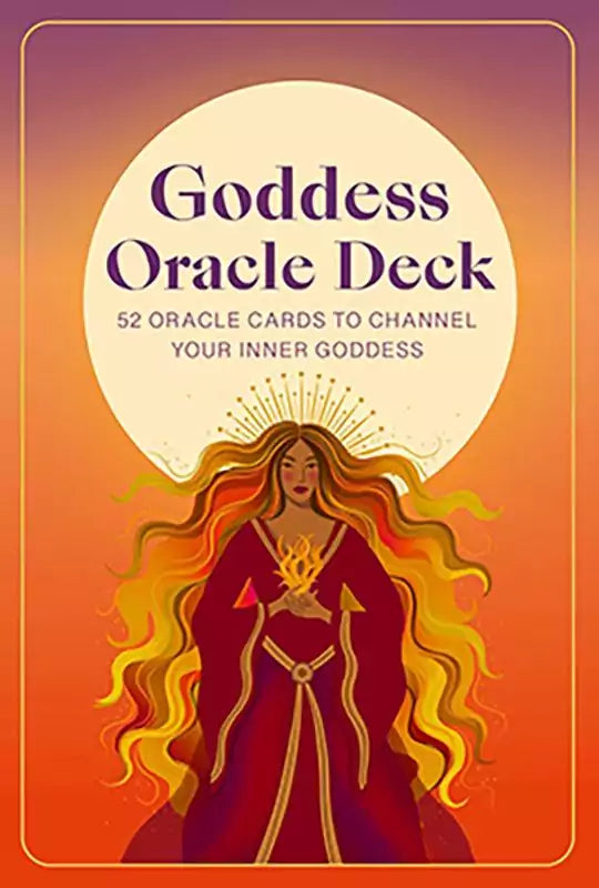 Goddess Oracle Deck box by Katja Perez showing illustrated goddess card artwork with rich color and divine feminine imagery.
