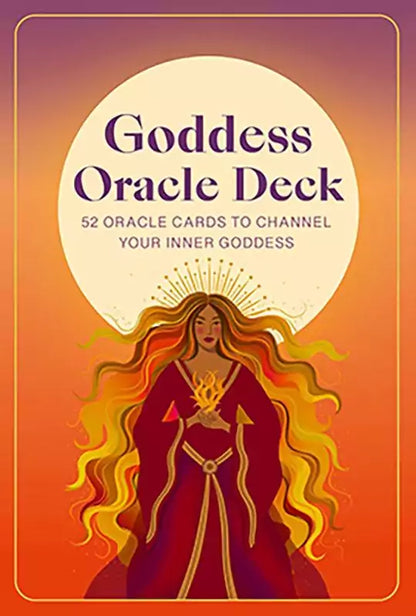 Goddess Oracle Deck box by Katja Perez showing illustrated goddess card artwork with rich color and divine feminine imagery.