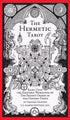 Hermetic Tarot Deck by Godfrey Dowson — black-and-white illustrated deck box with Golden Dawn esoteric symbolism on the cover.