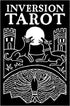 Inversion Tarot tin deck by Jody Boginski Barbessi showing bold graphic reversal-themed card art