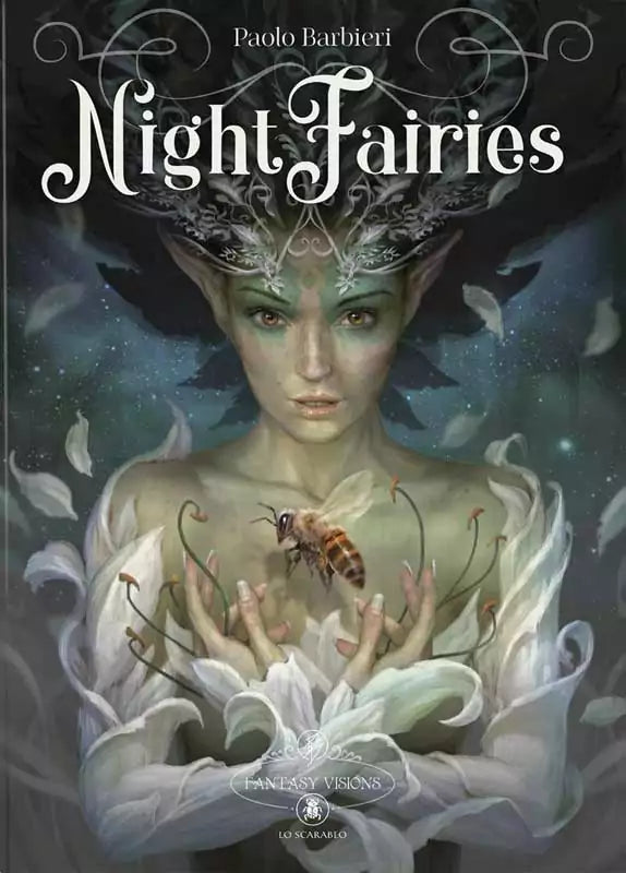 Night Fairies Oracle deck box by Paolo Barbieri featuring dark fantasy fairy illustration card art