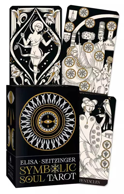 Symbolic Soul Tarot by Elisa Seitzinger deck box showing intricate illustrated esoteric art — indie tarot deck for advanced symbolic reading.