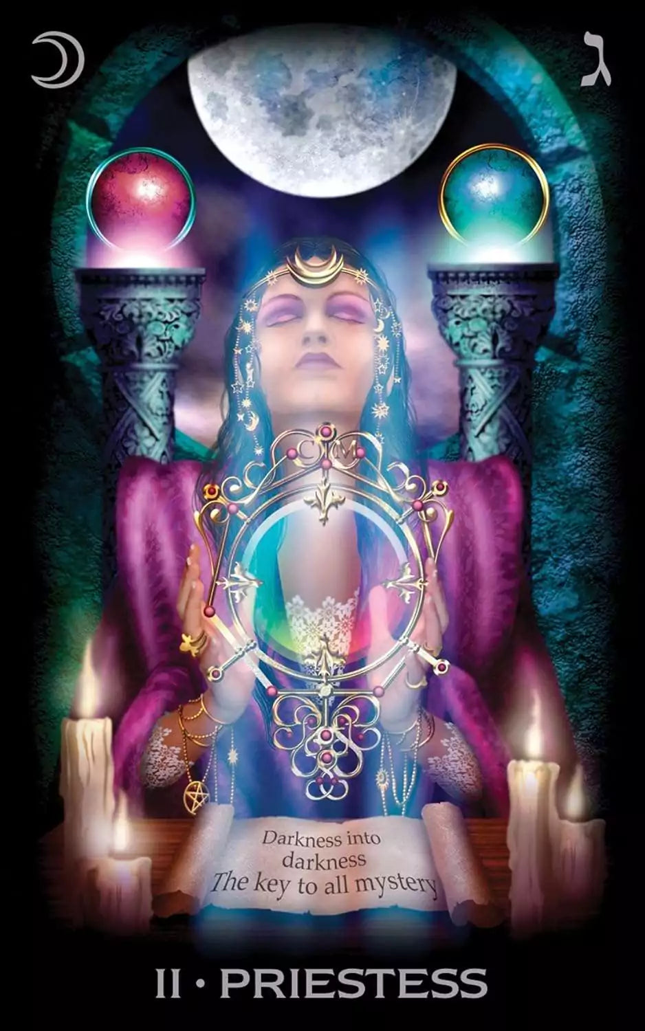 Several Tarot of Dreams cards by Ciro Marchetti fanned out showing richly detailed digital art with jewel tones and gold foil borders.