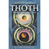 Thoth Pocket Swiss Tarot Deck cover by Crowley and Harris — compact travel-size edition with yin-yang and swirling blue design from the classic Thelemic tarot.