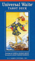 Universal Waite Tarot deck box and spread of cards showing Mary Hanson-Roberts&