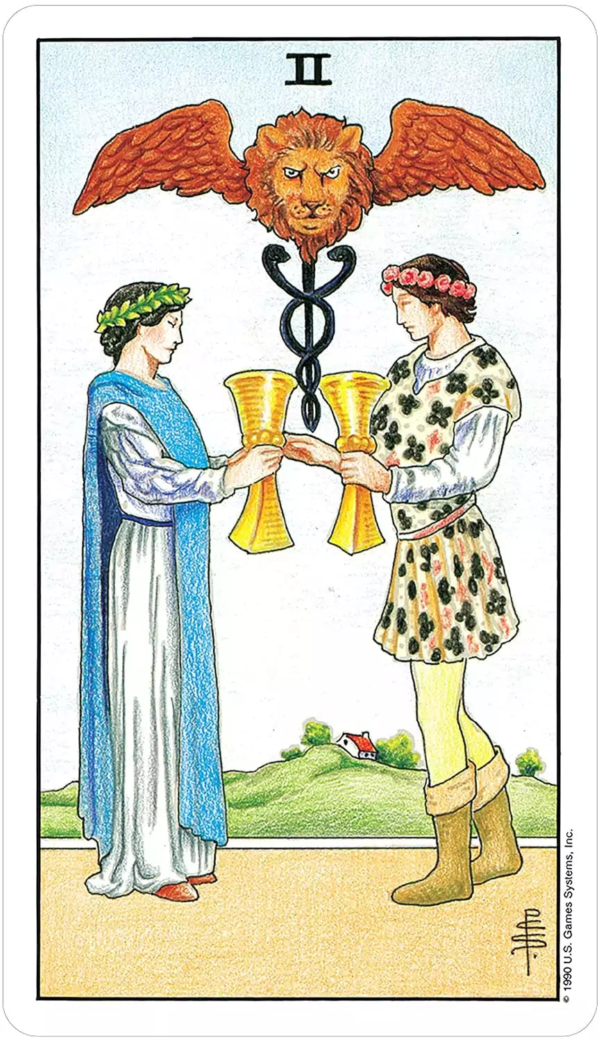 Universal Waite Tarot deck box front cover featuring the classic Waite imagery in the recoloured edition styling