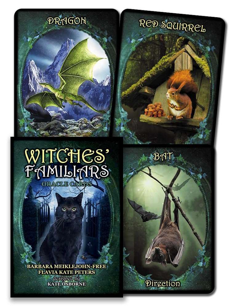Witches’ Familiars Oracle by Meiklejohn-Free &amp;amp; Peters — Connect with Animal Spirits of Witchcraft