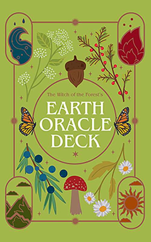 Earth Oracle Deck showing nature-based oracle cards with botanical and elemental artwork for earth magic and grounding practices