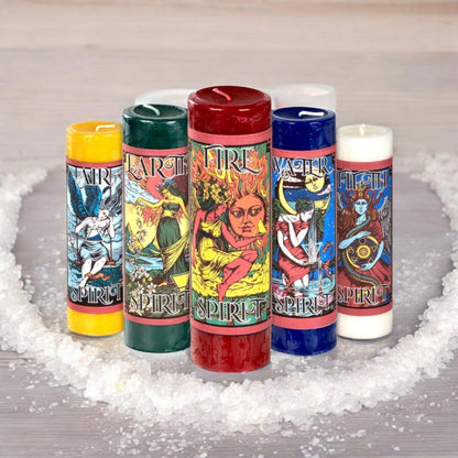 Element Spirit Pillar Candles – Air, Fire, Water, Earth &amp; Spirit