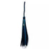 Celtic black and green besom broom approximately 21 inches long for ritual sweeping and altar use