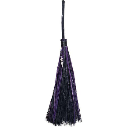 21" Goddess Black &amp;amp; Purple Besom Broom