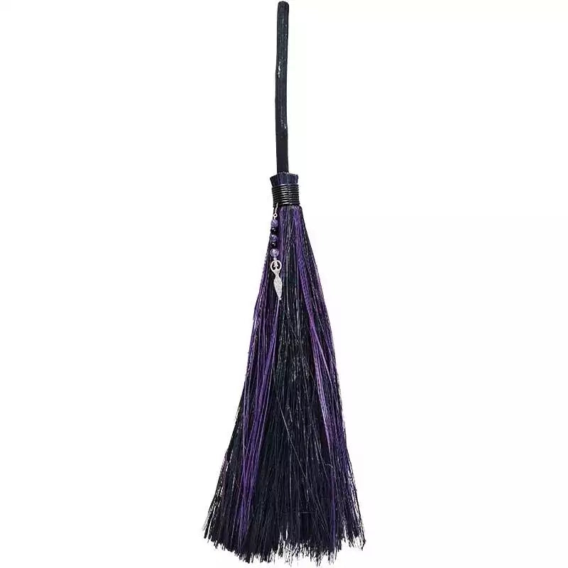 Full view of a black and purple witch&