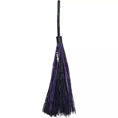 Full view of a black and purple witch&