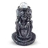 5-inch Mother Maiden Crone illuminated ball stand featuring a triple goddess figure with light, for holding a crystal ball as a Wiccan altar centerpiece.