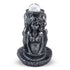 5-inch Mother Maiden Crone illuminated ball stand featuring a triple goddess figure with light, for holding a crystal ball as a Wiccan altar centerpiece.