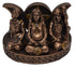Mother Maiden Crone card holder figurine 2.25 inch — Triple Goddess altar piece for holding daily tarot or oracle cards upright.
