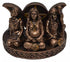 Mother Maiden Crone card holder figurine 2.25 inch — Triple Goddess altar piece for holding daily tarot or oracle cards upright.