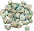 One-pound bag of smooth teal-green amazonite tumbled feldspar stones for truth communication anxiety relief and heart-throat chakra bridge work