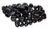 One-pound collection of smooth deep black onyx tumbled chalcedony stones for protection grounding strength courage and defensive magic crystal practice