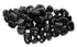 One-pound collection of smooth deep black onyx tumbled chalcedony stones for protection grounding strength courage and defensive magic crystal practice
