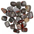 One pound of bloodstone heliotrope polished tumbled stones with dark green base and red iron oxide flecks, bulk supply for courage, protection, and crystal grid work.