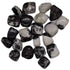 A collection of tiger calcite tumbled stones showing warm golden and brown banded layers, sold in 1 lb bulk for solar plexus chakra and grounding work.