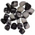 A collection of tiger calcite tumbled stones showing warm golden and brown banded layers, sold in 1 lb bulk for solar plexus chakra and grounding work.