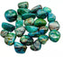 One-pound collection of smooth teal blue chrysocolla copper silicate tumbled stones for communication emotional healing inner peace and feminine empowerment work
