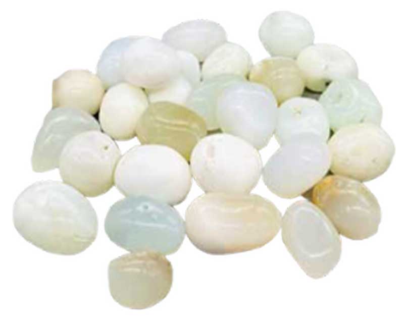 1 lb white jade tumbled polished stones in smooth creamy white tones — crown chakra purity crystal bulk lot.