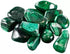 One-pound collection of smooth banded green malachite tumbled stones for transformation abundance heart chakra healing and clearing negative energy