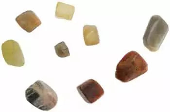 One-pound collection of smooth peach cream moonstone tumbled stones for new beginnings intuition emotional balance and lunar magic rituals