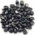 Black obsidian tumbled stones 1 lb bulk — smooth polished jet-black volcanic glass pieces for protection, shadow work, and psychic shielding.