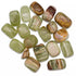 One pound green onyx polished tumbled stones in bulk for grounding growth heart chakra crystal grids and altar spiritual practice