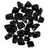One-pound collection of smooth black snowflake obsidian tumbled stones with white cristobalite patterns for balance releasing patterns and shadow work