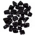 One-pound collection of smooth black snowflake obsidian tumbled stones with white cristobalite patterns for balance releasing patterns and shadow work