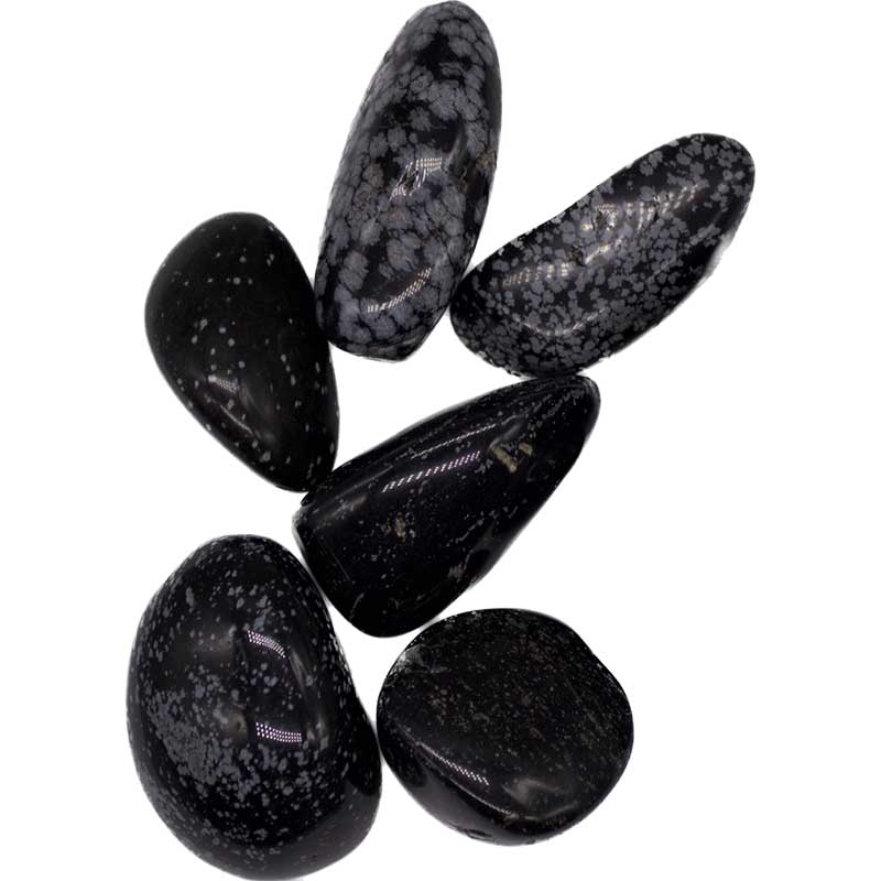1 lb Snowfake Obsidian tumbled stones