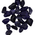One-pound collection of smooth deep blue sodalite tumbled stones with white veining for logic intuition anxiety relief and throat third eye balance