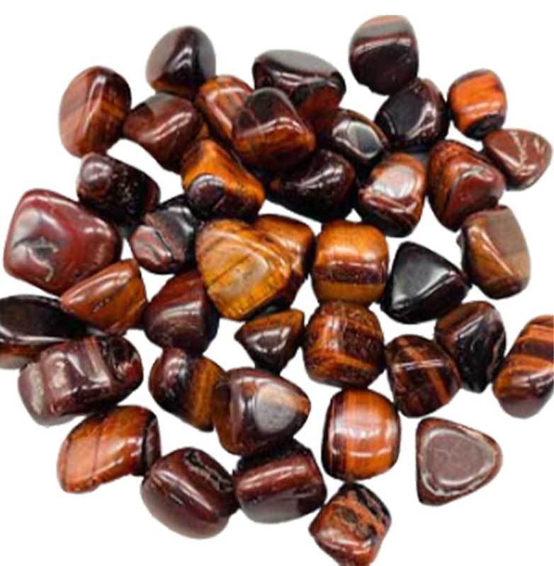 One-pound collection of smooth red tiger&