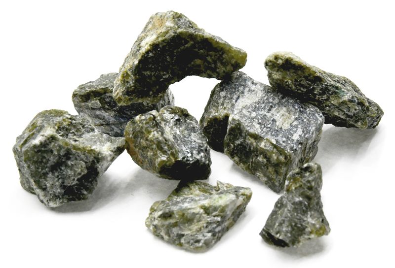 One pound of Grade A raw untumbled labradorite stones showing grey exterior with brilliant spectral labradorescence flash of blue, gold, and green colours.