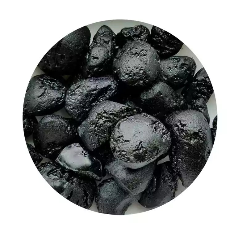 One-pound collection of rough dark tektite meteorite impact glass raw stones for cosmic energy psychic enhancement and spiritual acceleration