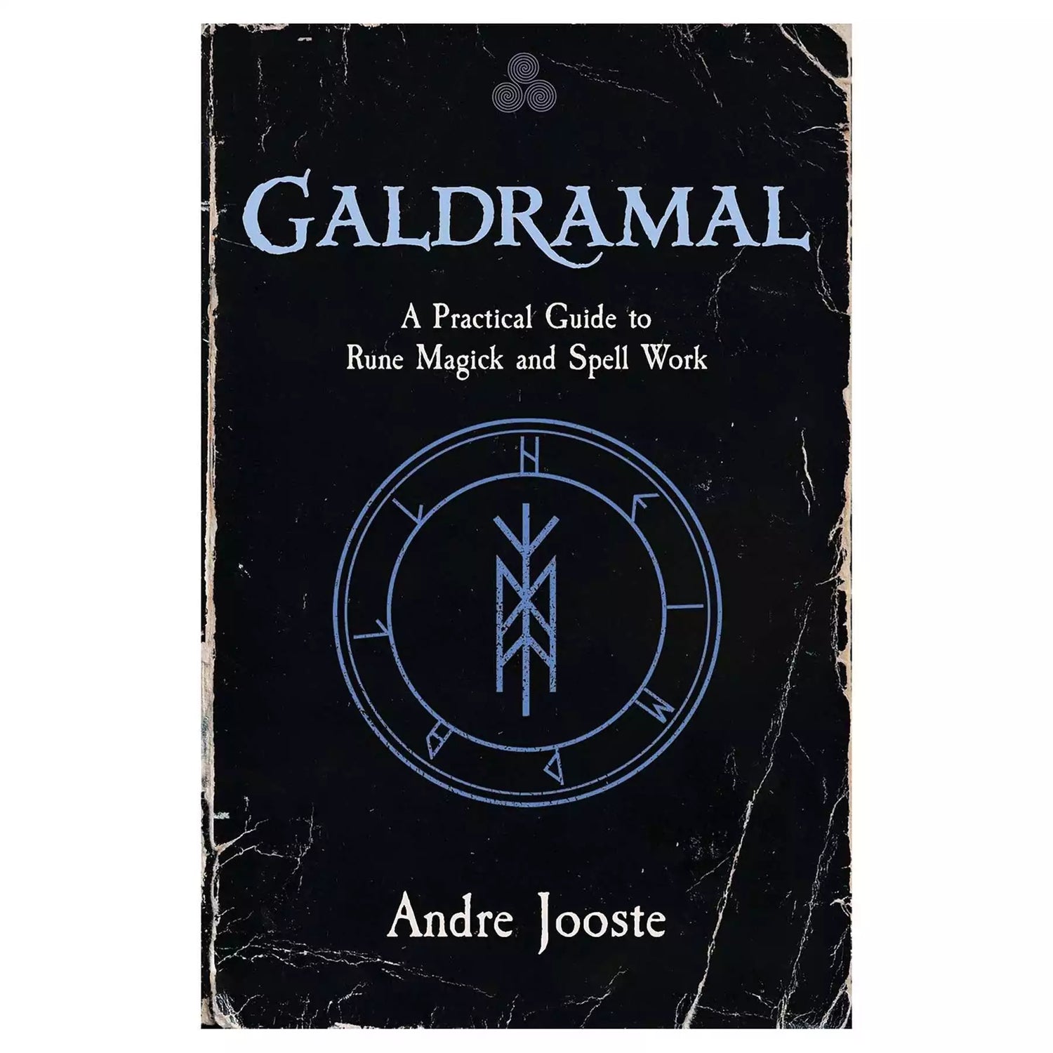 Galdramal practical guide to rune magick by Andre Jooste — paperback cover featuring Norse runic imagery and Elder Futhark runes.