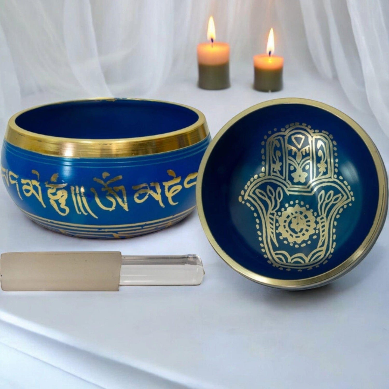 Small Symbol Singing Bowl with Mallet – 4.25" Meditation &amp; Sound Healing Bowl