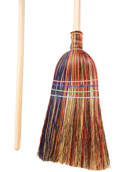 Handmade Farmhouse Broom – Traditional Broomcorn Sweeper, Rustic Country Decor &amp; Functional Cleaning Broom Made in USA