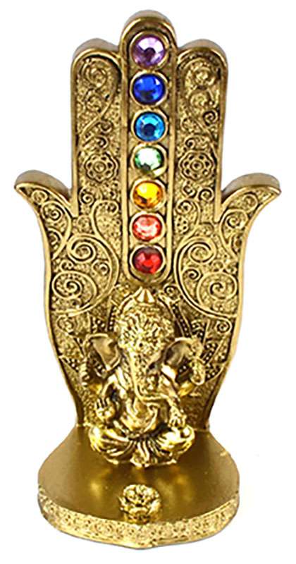 Gold Ganesha Chakra Hand Incense Burner – Wisdom, Energy &amp;amp; Good Fortune