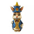 5.5-inch ceramic rabbit figurine in a blue suit and top hat with a raised paw, designed as a backflow incense burner for downward smoke waterfall effects.