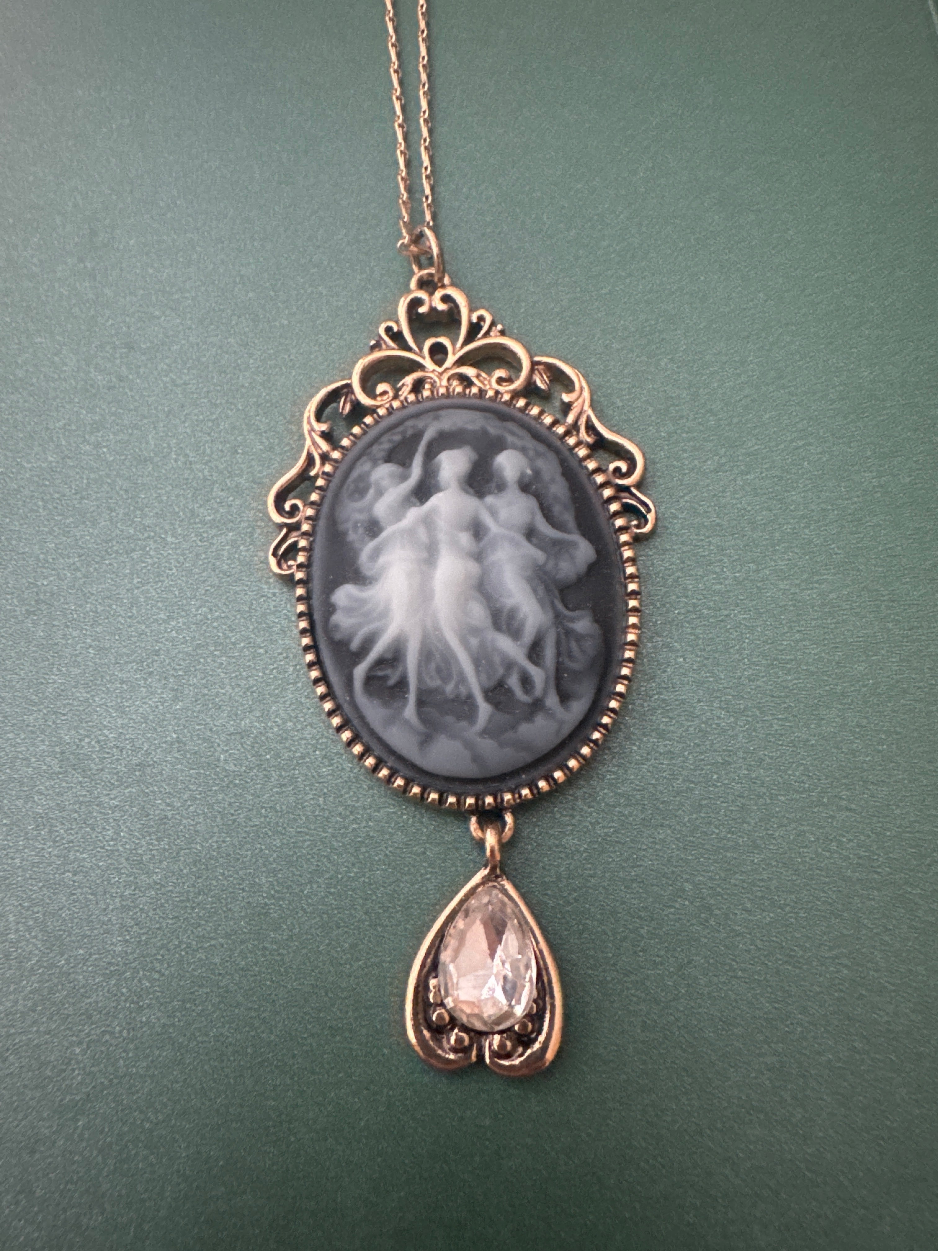 Large Cameo Style Necklace