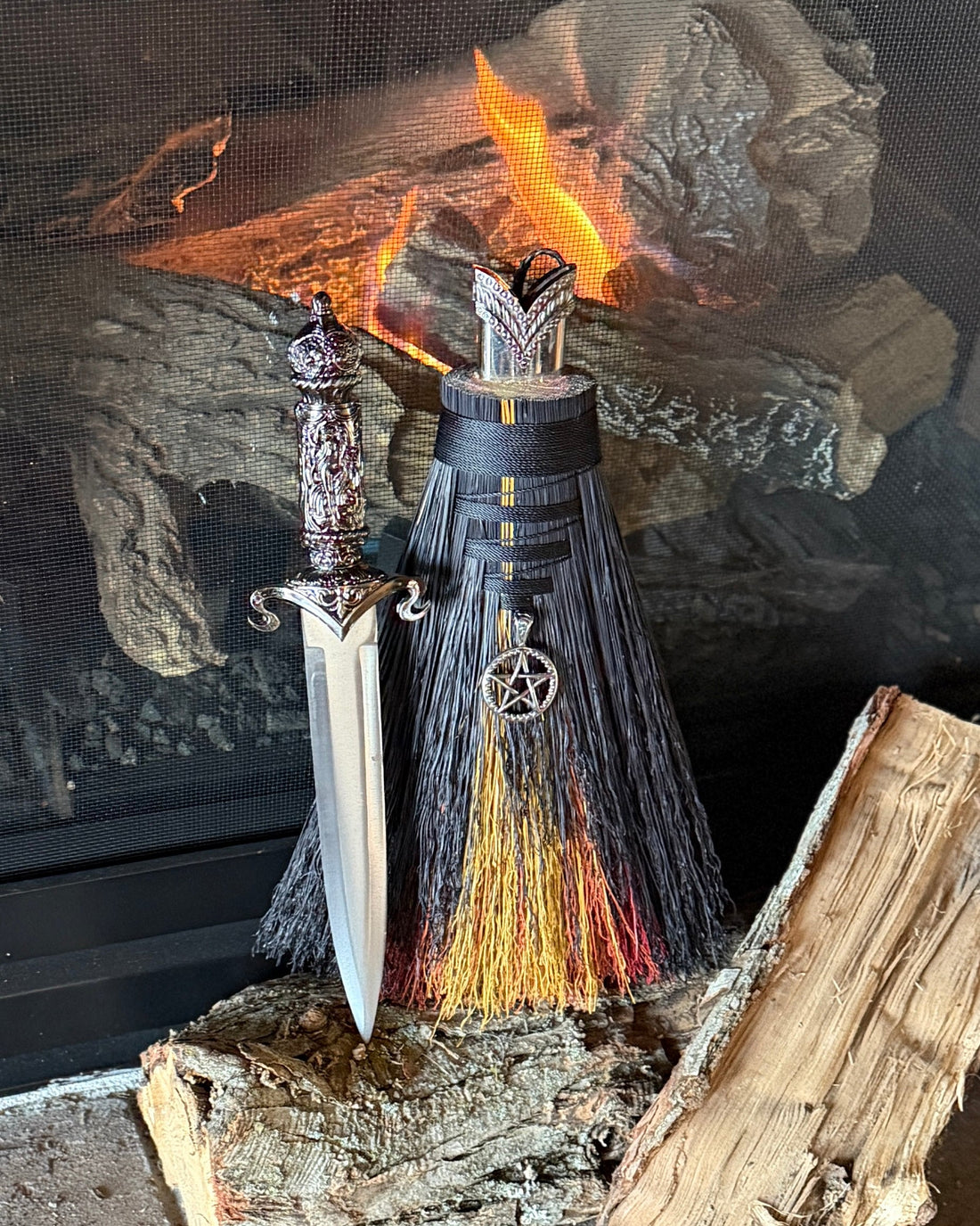 Shadowed Ember Athame Besom